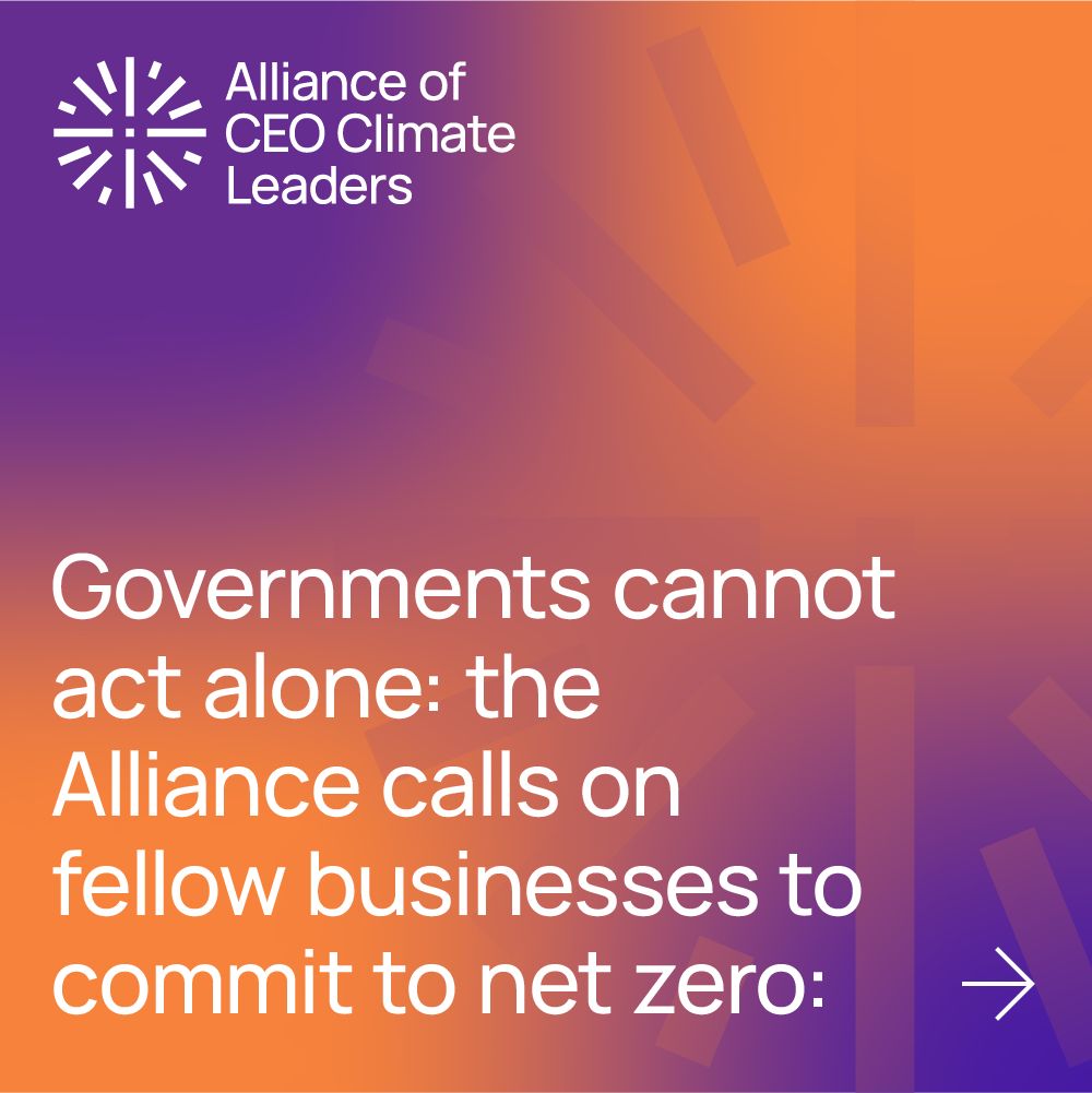 CCC are proud to join the World Economic Forum’s Alliance of CEO Climate Leaders